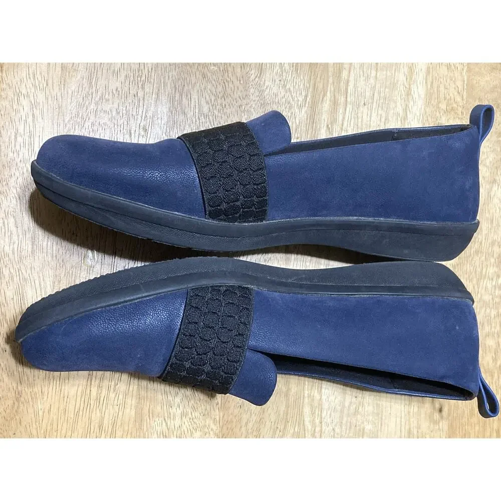 Clarks Cloudsteppers Womens Size 9.5 M Slip On Shoes Blue‎ Loafer Ayla Sloane